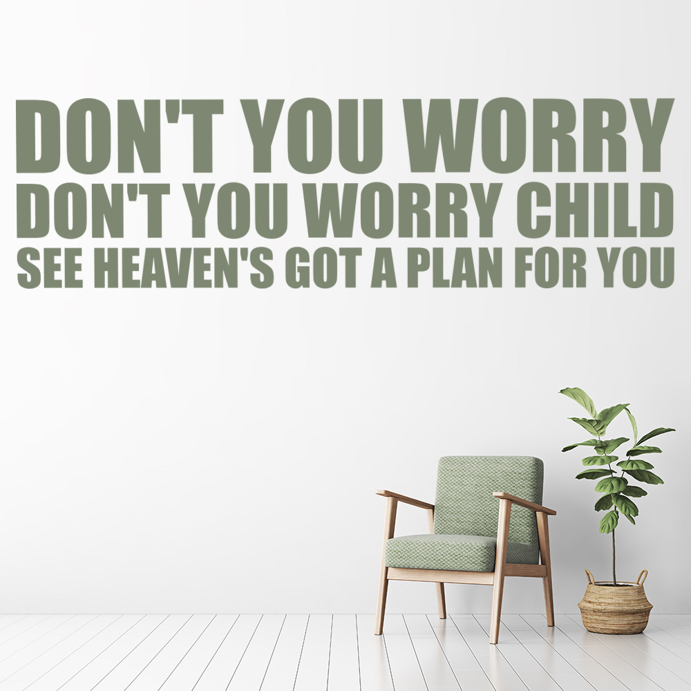 Don't You Worry Child Swedish House Mafia Wall Sticker