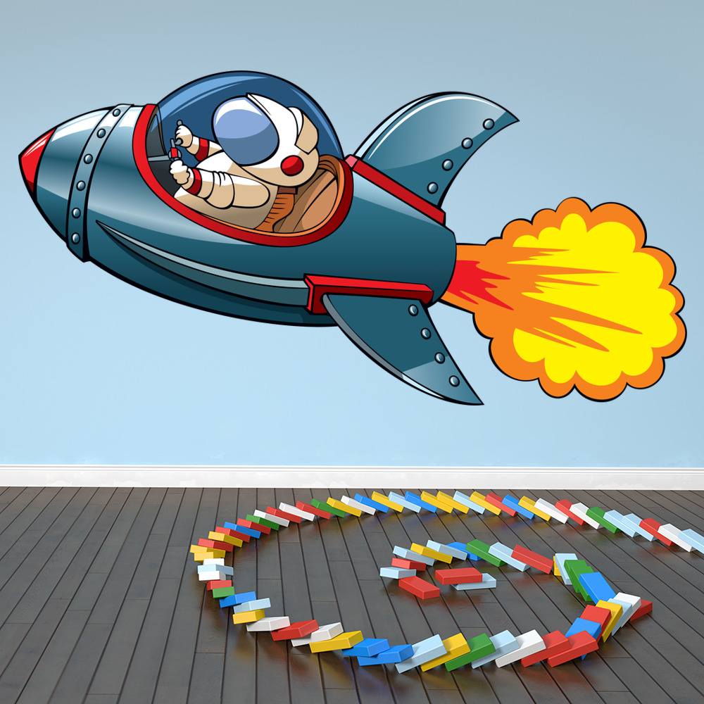 Space Rocket Wall Sticker