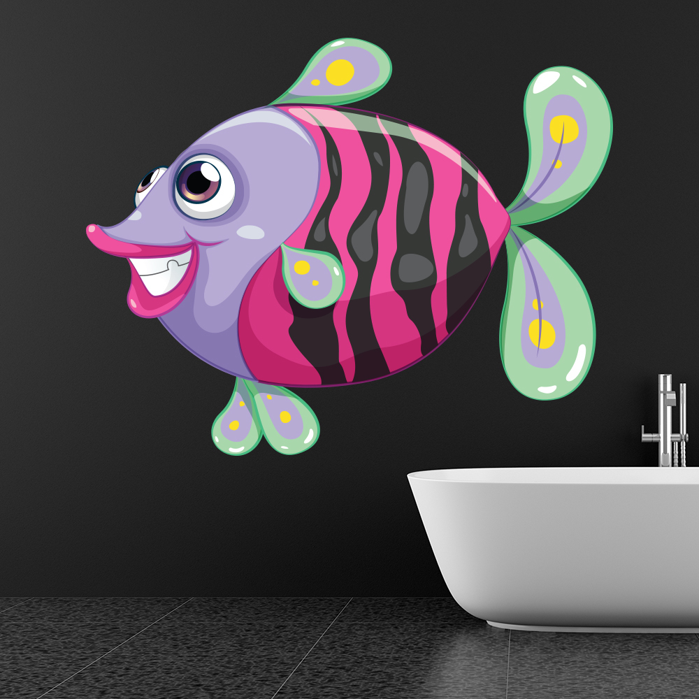 Pink Fish Wall Sticker Wall Sticker
