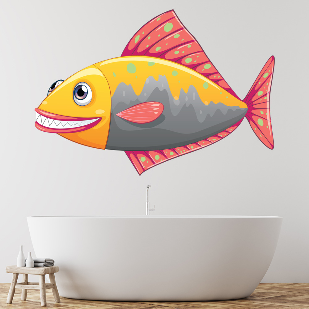 Pink Yellow Fish Wall Sticker Wall Sticker