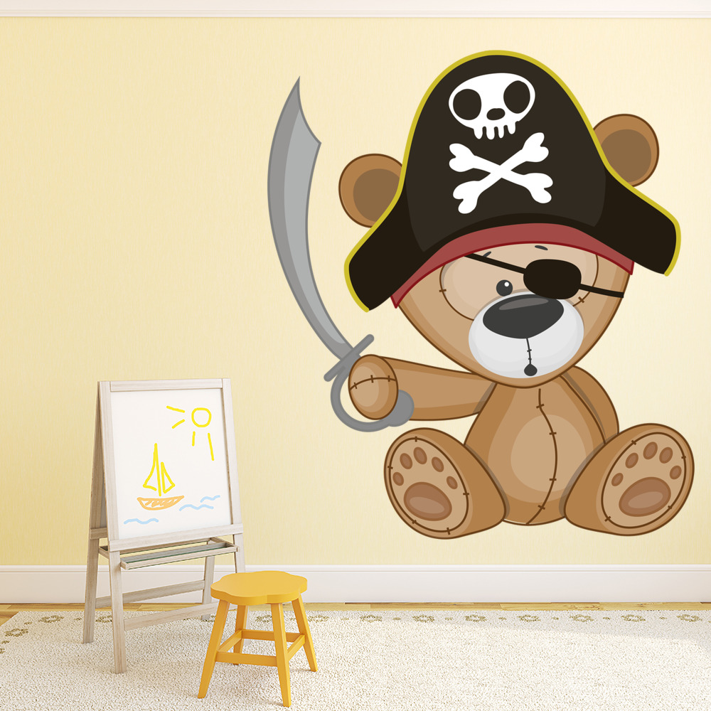 Pirate Teddy Bear Wall Sticker Wall Sticker - Mod5