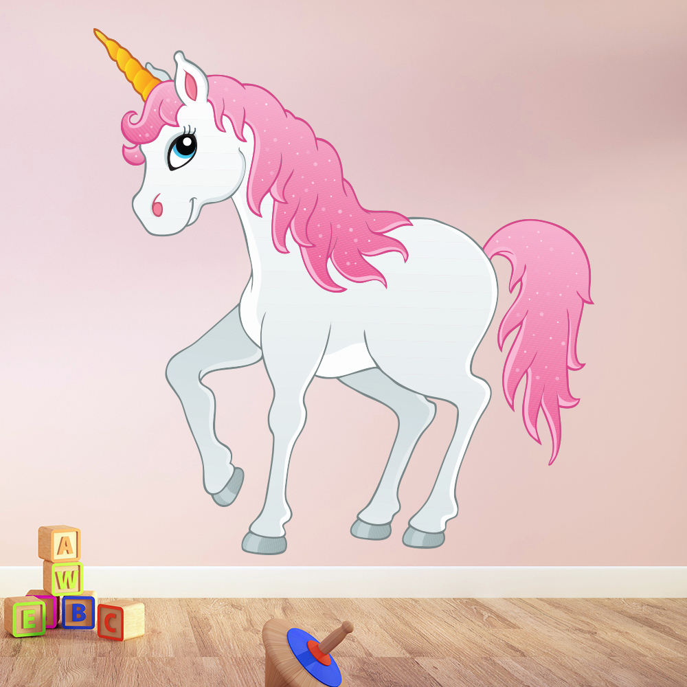 Pink & White Unicorn Wall Sticker Wall Sticker