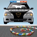 Police Car Wall Sticker