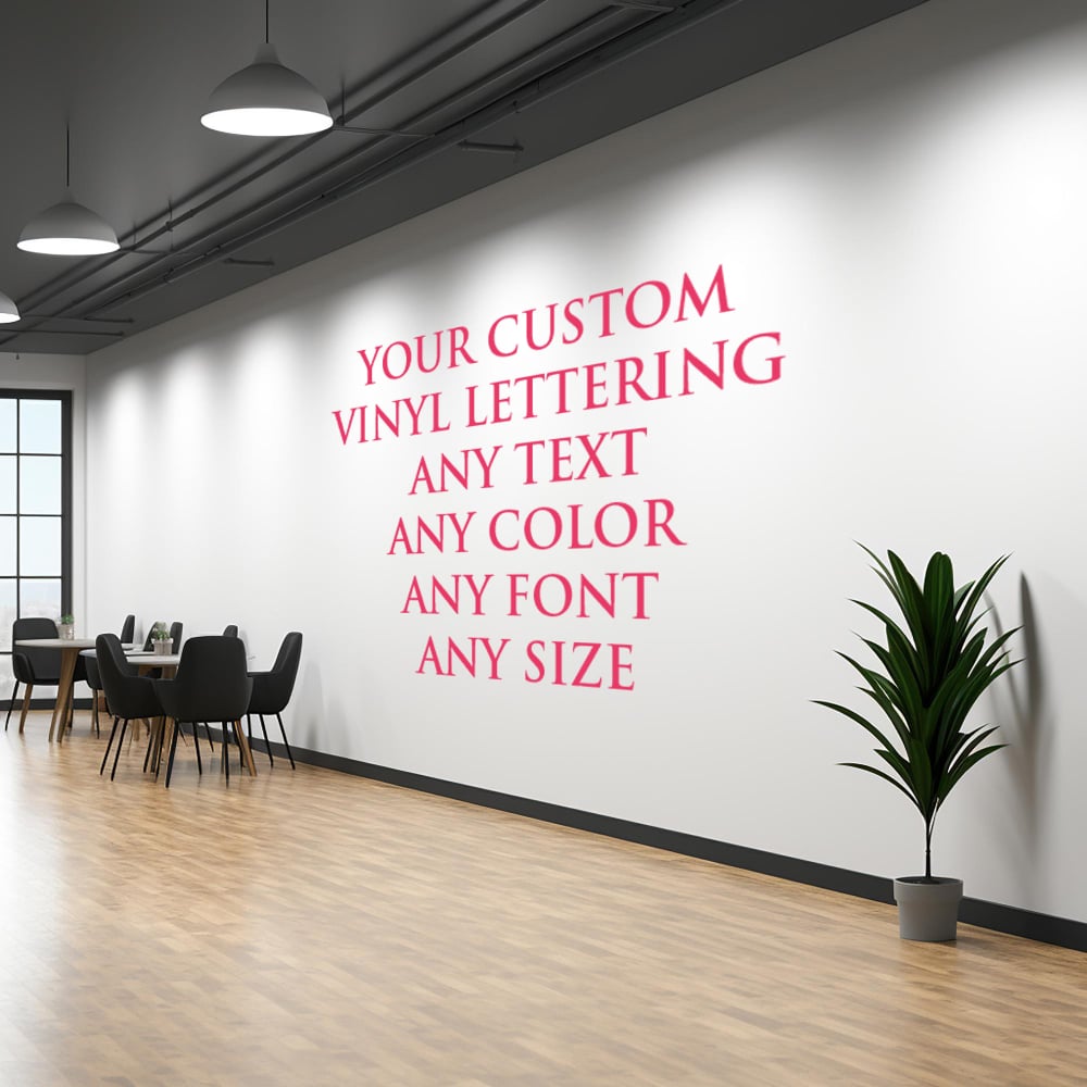 Custom Wall Sticker Quote Any Text & Colour - Vinyl Lettering