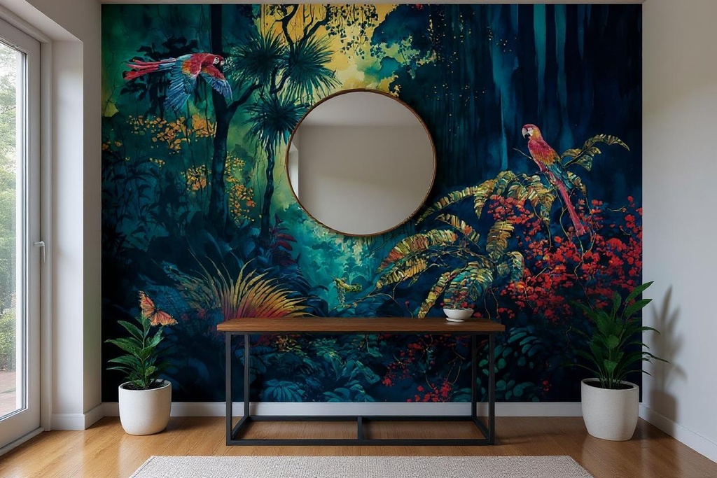 Birds Of Paradise Jungle Forest Wall Mural Wallpaper