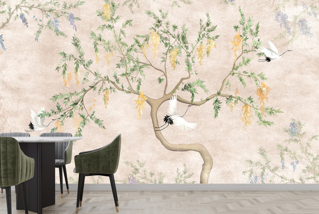 Chinoiserie Tree Wall Mural Wallpaper | Icon Wall Stickers