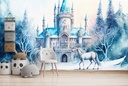 Ice Unicorn Frozen Castle Wall Mural Wallpaper
