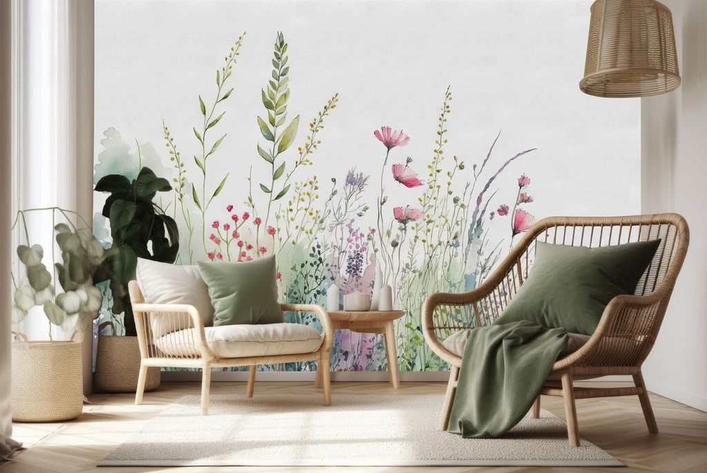 Spring Bloom Garden Flowers Wall Mural Wallpaper