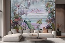 Tropical Peacock Chinoiserie Wall Mural Wallpaper