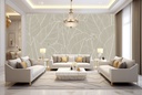 Neutral Botanical Leaves Wall Mural Wallpaper