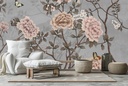Rose Birds Chinoiserie Vintage Wall Mural Wallpaper
