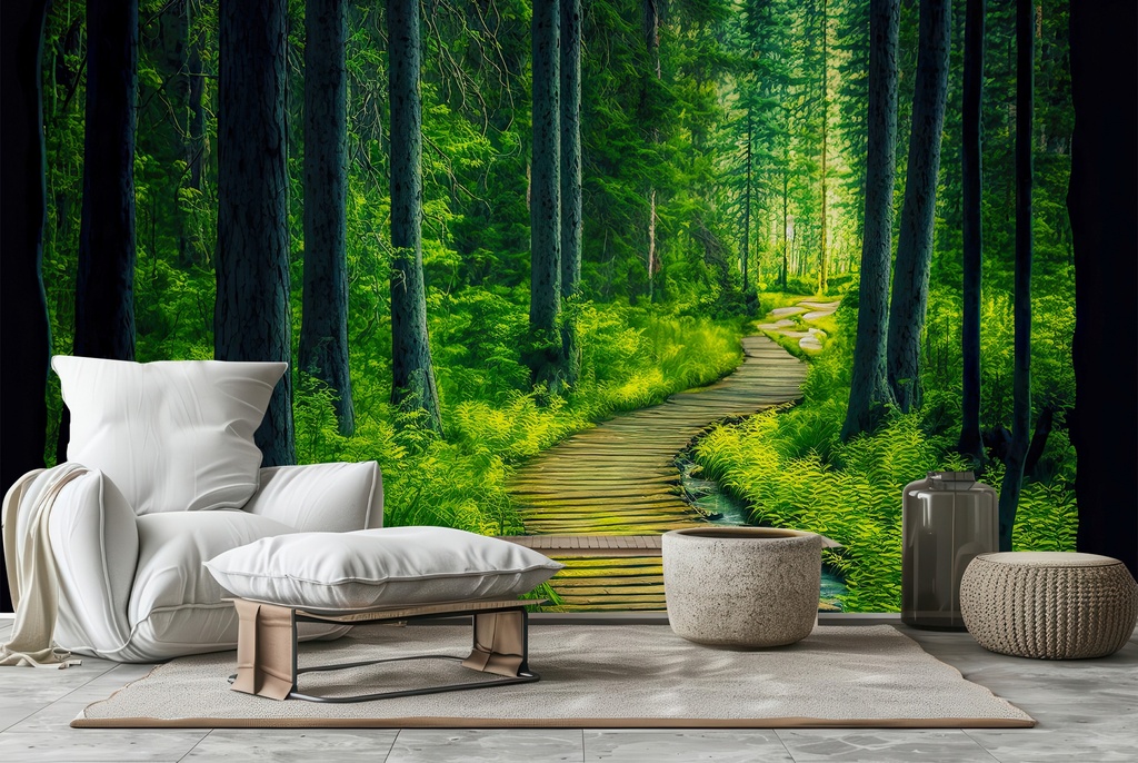 Into The woods Forest Wall Mural Wallpaper