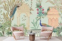 Garden Arch Peacock Chinoiserie Wall Mural Wallpaper