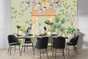 Garden Arch, Tropical Birds Chinoiserie Wall Mural Wallpaper