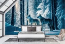 Majestic Wolves Winter Forest Wall Mural Wallpaper