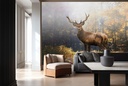 Autumn Stag Forest Wall Mural Wallpaper