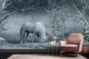 Winter Forest Unicorn Wall Mural Wallpaper