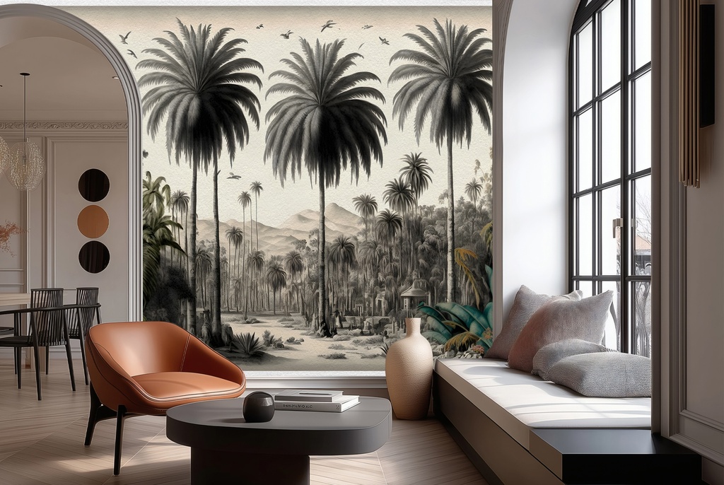 Vintage Palm Trees Wall Mural Wallpaper