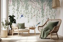 Flowering Willow & Birds Wall Mural Wallpaper