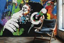 Graffiti Thinking Monkey 1 Banksy Wall Mural Wallpaper