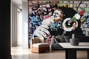 Graffiti Thinking Monkey 2 Banksy Wall Mural Wallpaper