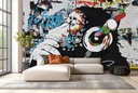 Graffiti Thinking Monkey 3 Banksy Wall Mural Wallpaper