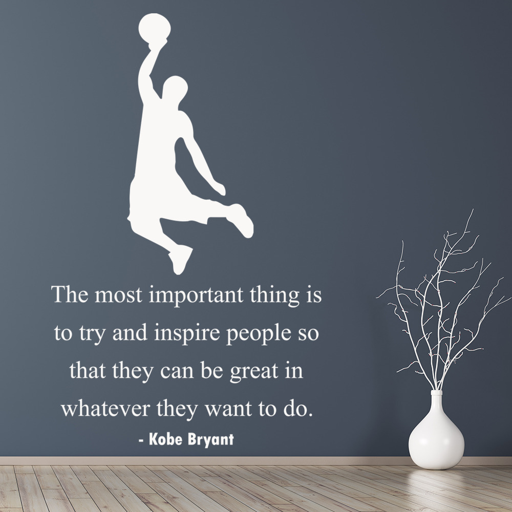 Kobe Bryant Inspire Basketball Quote Wall Sticker