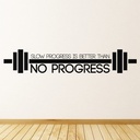 Slow Progress Sports Quote Wall Sticker
