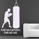 Float Like A Butterfly Muhammad Ali Quote Wall Sticker