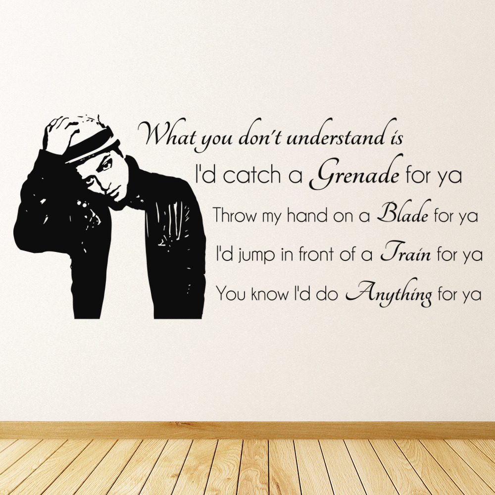 Bruno Mars Grenade Song Lyrics Wall Sticker