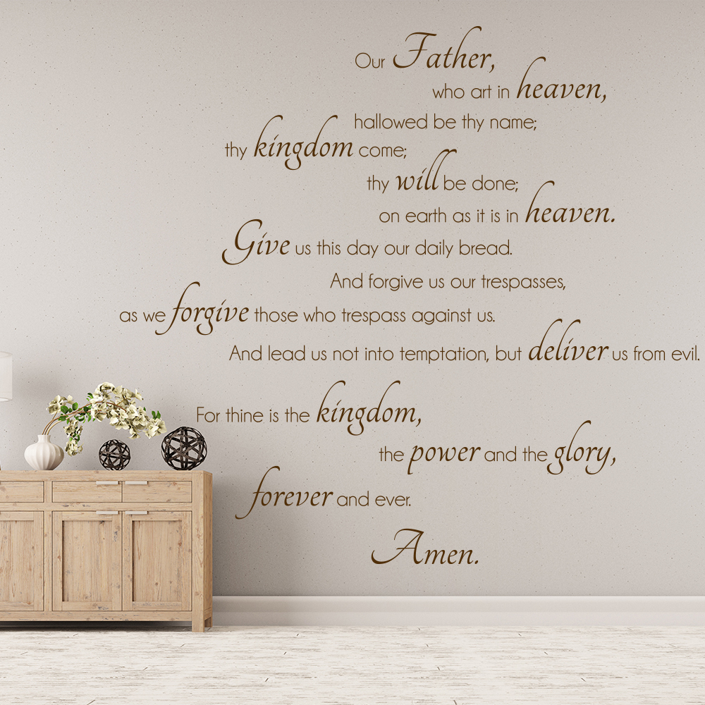 The Lords Prayer Christianity Wall Sticker - Mod1