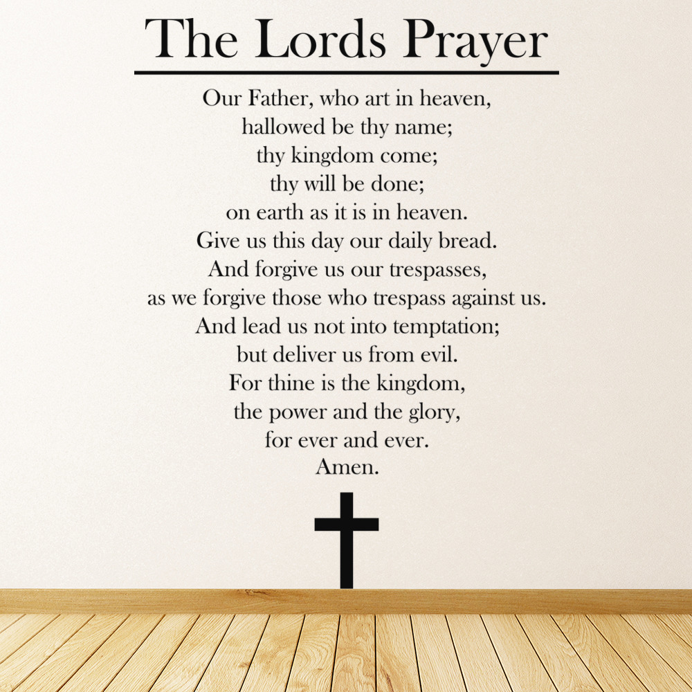 The Lords Prayer Christian Wall Sticker