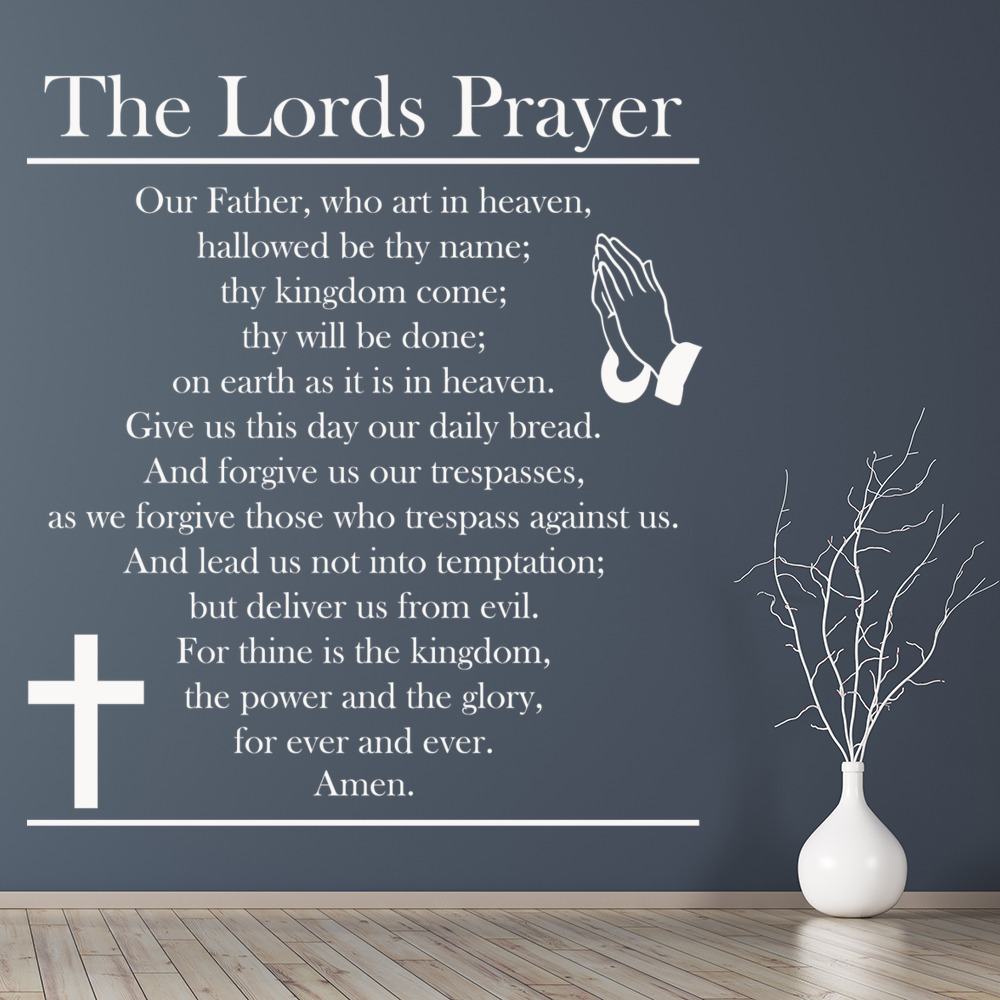 The Lords Prayer Bible Verse Wall Sticker - Mod6