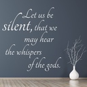Let Us Be Silent Ralph Waldo Emerson Wall Sticker