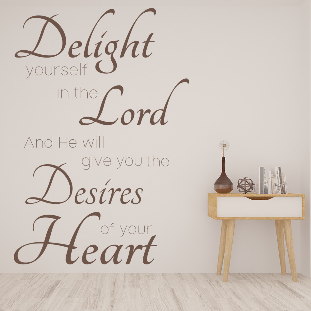 Delight Yourself In The Lord Bible Wall Sticker