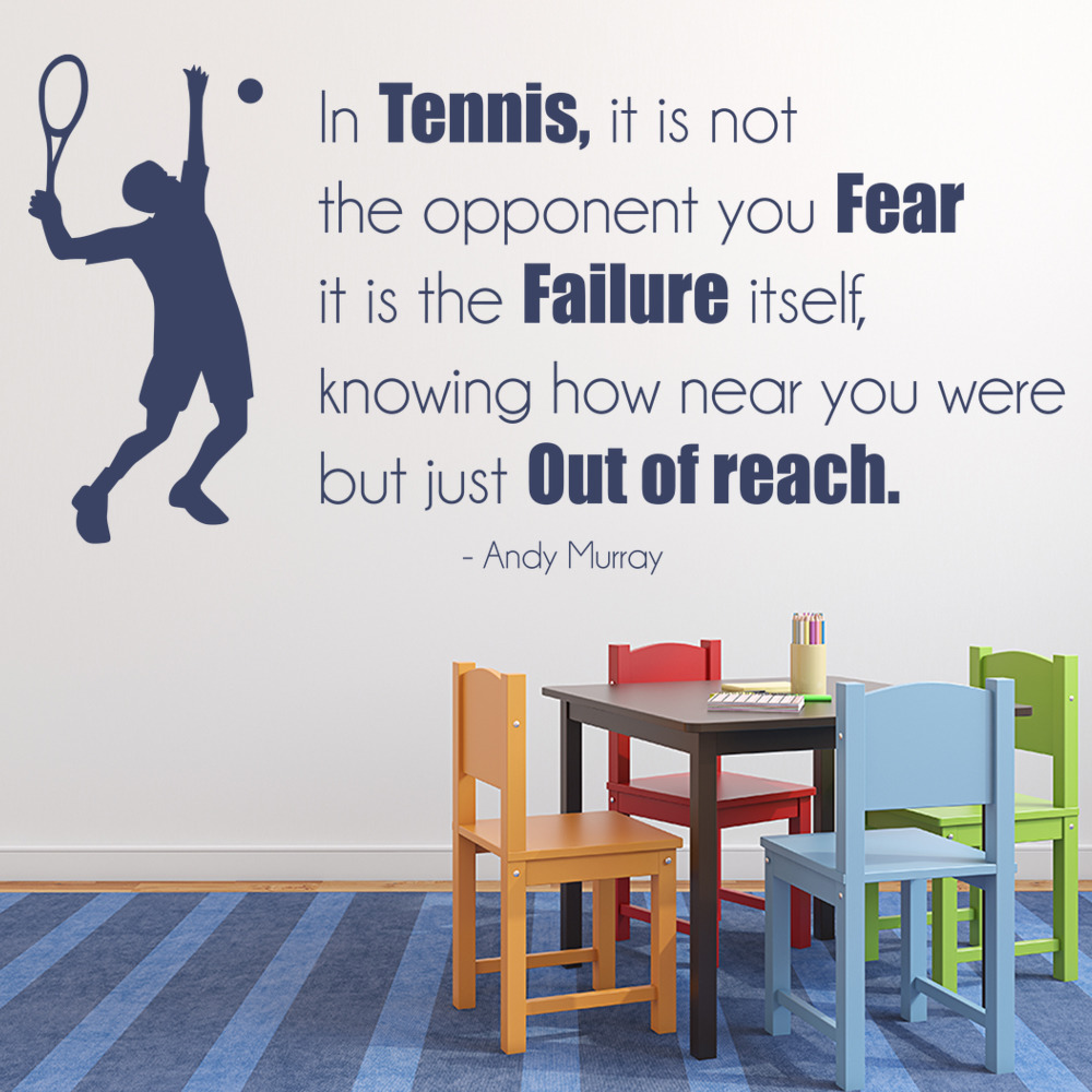 In Tennis Andy Murray Quote Wall Sticker | Icon Wall Stickers