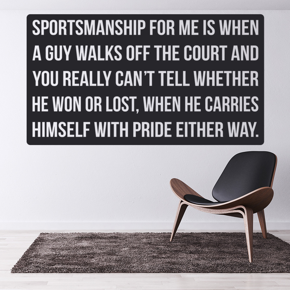 Sportsmanship Tennis Quote Wall Sticker