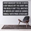 Sportsmanship Tennis Quote Wall Sticker