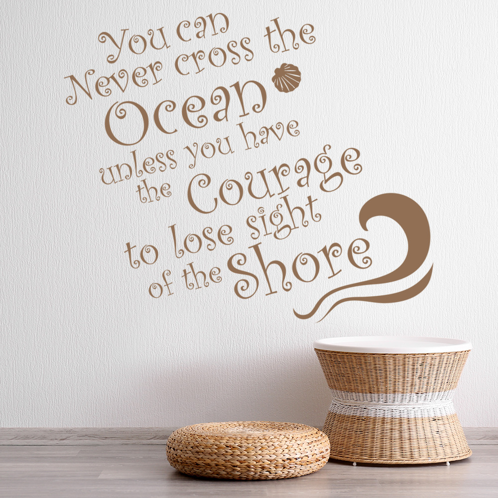 Courage Inspirational Quote Wall Sticker - Mod9