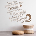 Courage Inspirational Quote Wall Sticker - Mod9