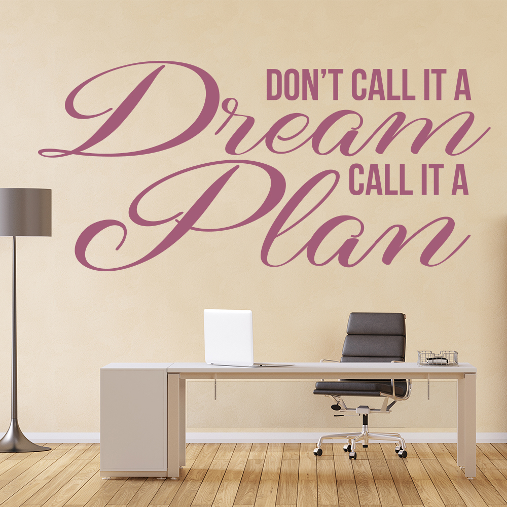 Call It A Plan Inspirational Quote Wall Sticker - Mod8