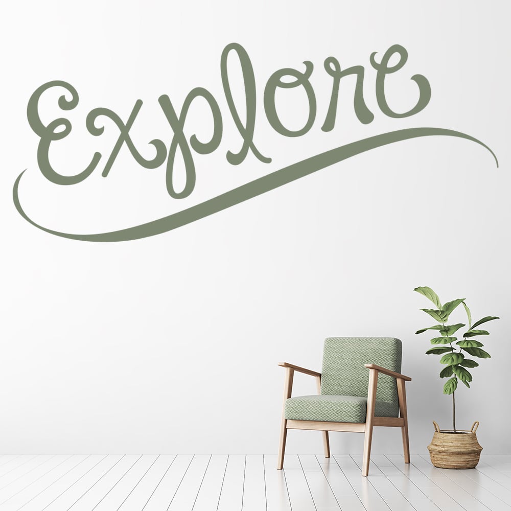 Explore Travel Quote Wall Sticker - Mod2