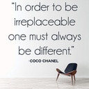 Always Be Different Chanel Fashion Quote Wall Sticker
