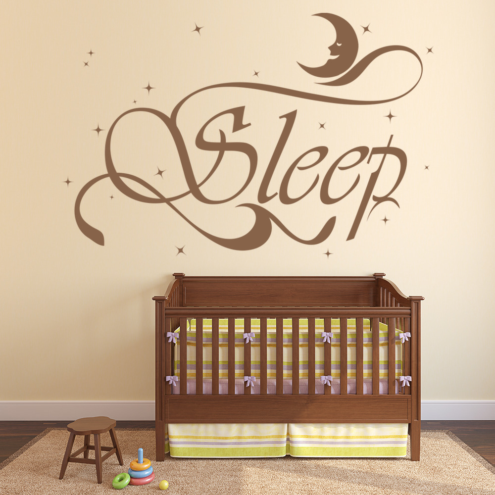 Sleep Moon Stars Bedroom Wall Sticker