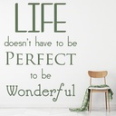 Wonderful Life Inspirational Quote Wall Sticker