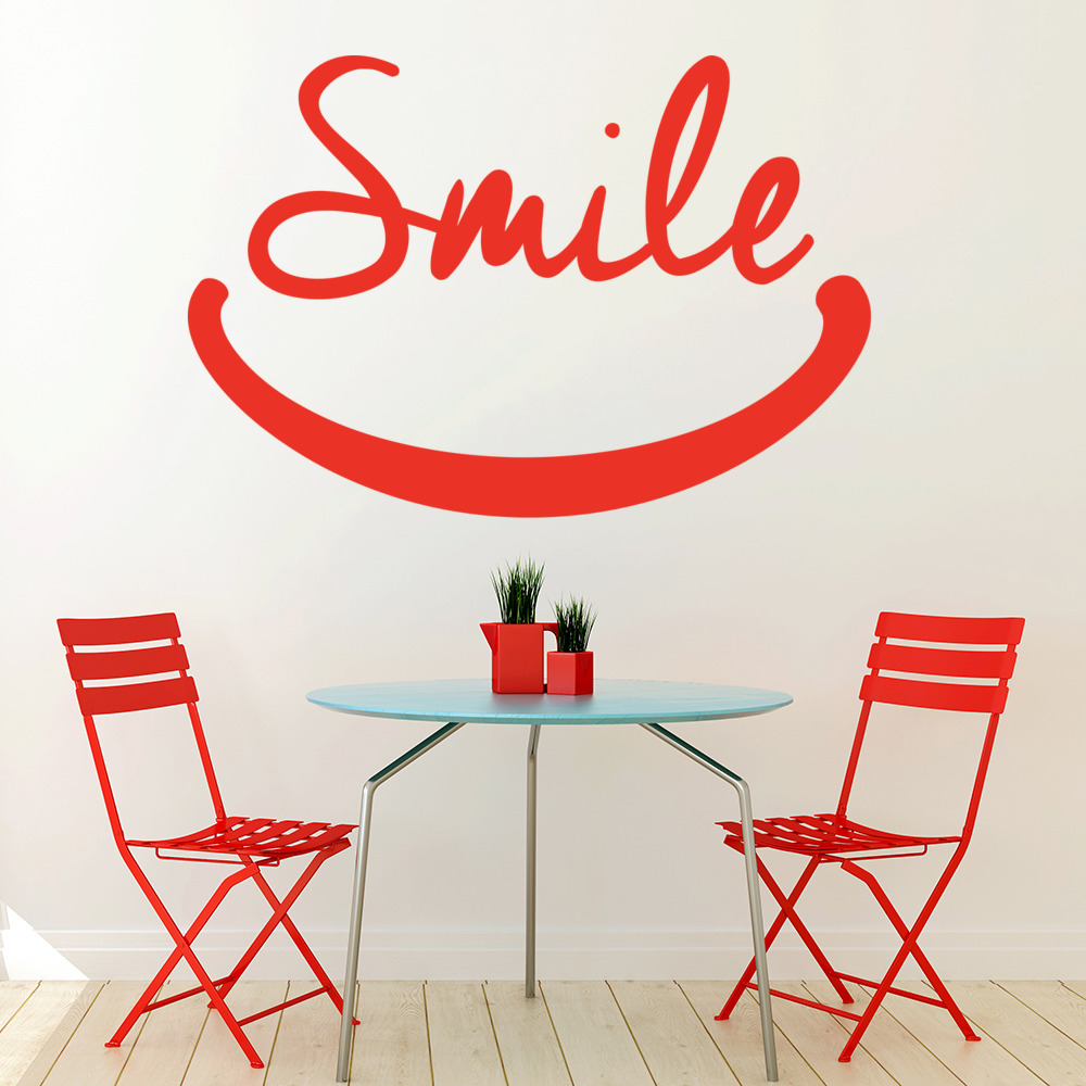Smile Inspirational Quotes Wall Sticker