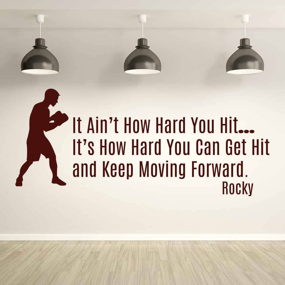 Rocky Balboa Keep Moving Forward Wall Sticker