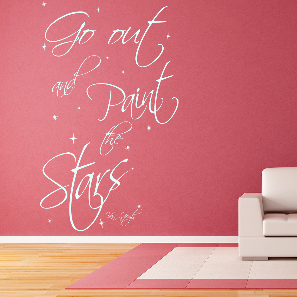 Paint The Stars Van Gogh Inspirational Quote Wall Sticker