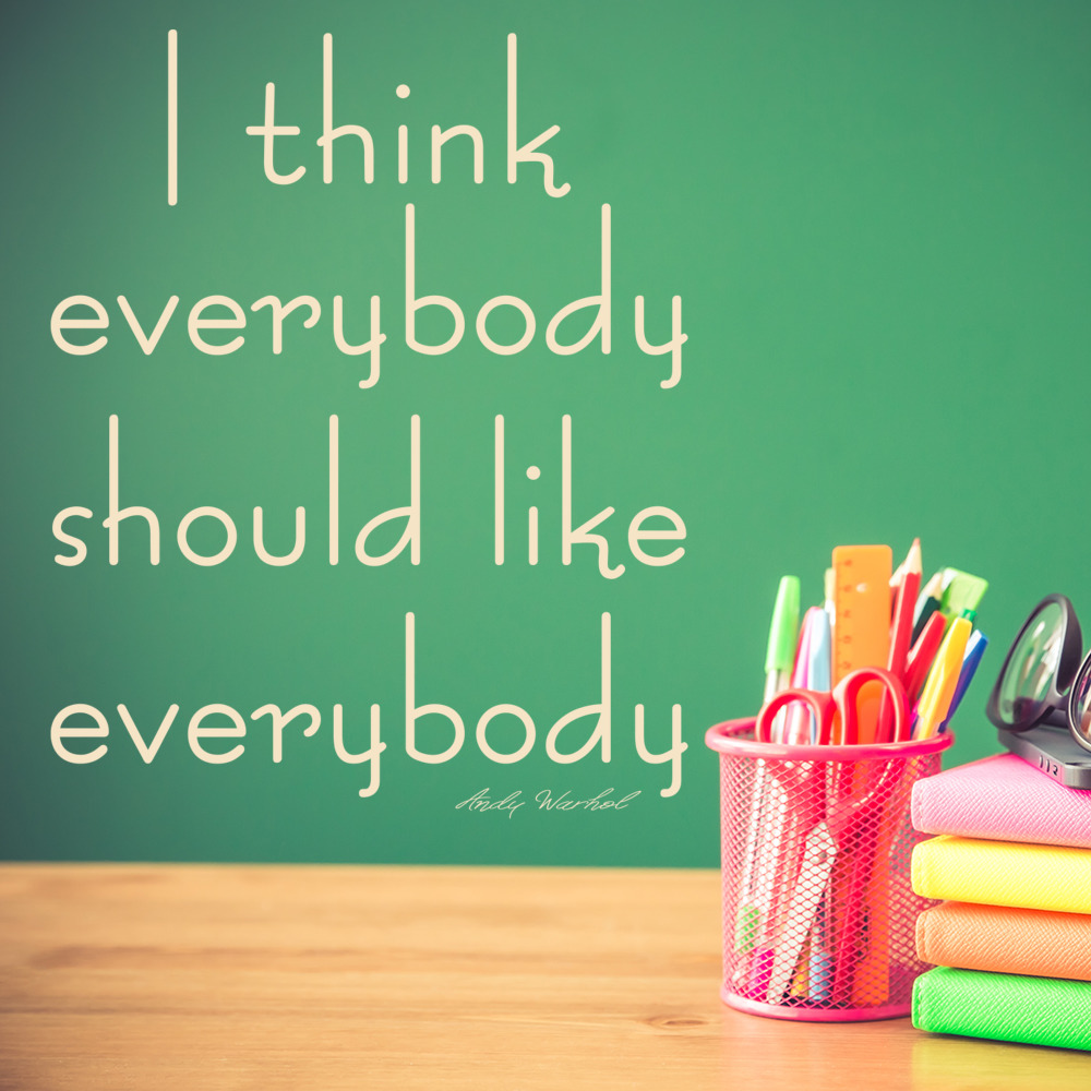 Everybody Should Like Everybody Andy Warhol Quotes Wall Sticker