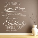 Andy Warhol Little Things Inspirational Quote Wall Sticker